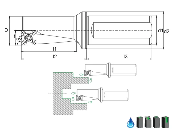 Broca Portainsertos Multicut SMXR/L XCMT - Imagen 2